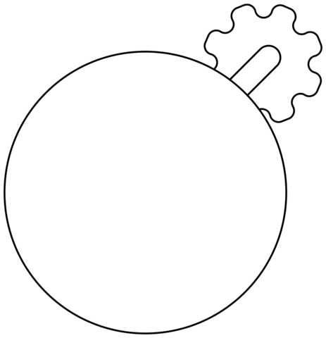 Bomb Emoji Coloring Page